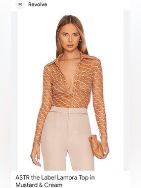 Astr Lamora Long-Sleeve Blouse - size M